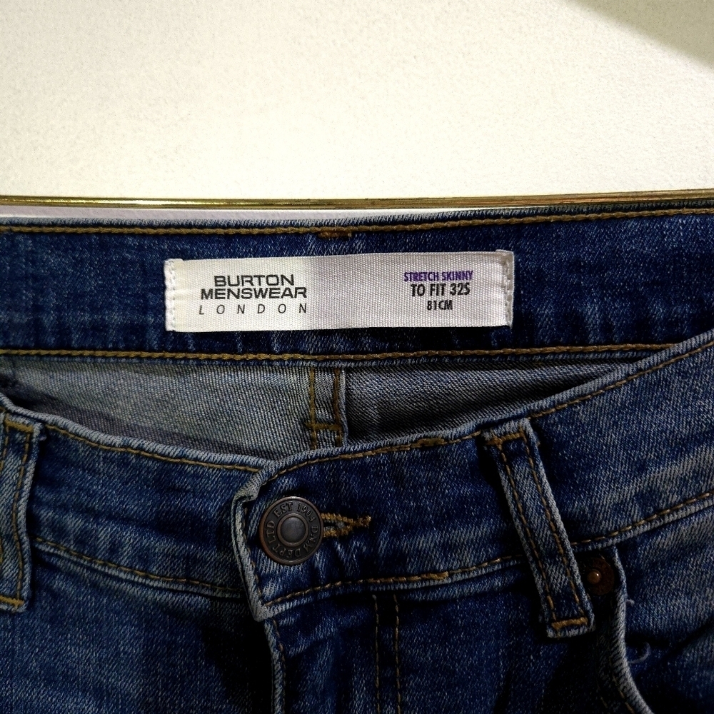 Burton | Blue Skinny Distressed Jeans - Picture 7 of 10